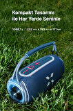 Boombox RGB Bluetooth Hoparlör, 5 Saat Çalma Süresi, 20 W, Bluetooth, TWS, Outdoor Ses Bombası Mavi X6701_M0