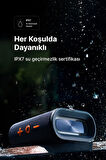 Bluetooth Hoparlör, 5W, IPX7 Suya Dayanıklı, Stereo, RGB Ses Bombası (Siyah-Beyaz) X6703_M1