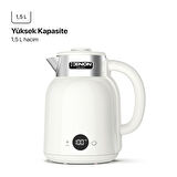 Xenon Smart Akıllı Kettle 1.5LT Hacimli Ön Ayarlı Isıtma Özellikli Led Ekranlı 360° Dönebilen 2200W Su Isıtıcı X7101