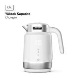Xenon Smart Akıllı Kettle 1.7LT Hacimli Ön Ayarlı Isıtma Özellikli Led Ekranlı 360° Dönebilen 2200W Su Isıtıcı X7102