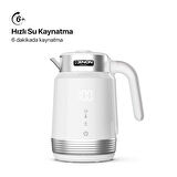 Xenon Smart Akıllı Kettle 1.7LT Hacimli Ön Ayarlı Isıtma Özellikli Led Ekranlı 360° Dönebilen 2200W Su Isıtıcı X7102