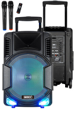 Midex MXR-1200 Taşınabilir Seyyar Mikrofonlu Akülü Ses Sistemi Hoparlör (1200 Watt 15 İNÇ)