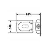 Duravit Caro Takım Klozet Rezervuar Ve Kapak Dahil 0225390075