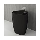 Bocchi Etna Monoblok Lavabo 58 cm Batarya Banklı Mat Siyah
