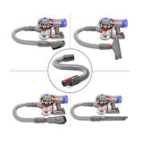 FilterHauz Dyson Uyumlu V7 V8  Temizlik Başlık Seti I Hortum + Uzun Uç + Fırça Uç