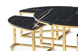 Pizza Orta Sehpa Gold  Mdf Highloss Sonata Desen