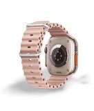 Cosmostech Akıllı Saat Watch için Uyumlu 42MM 44MM 45MM 49MM 1/2/3/4/5/6/se/7/8/ultra Akıllı Saat Silikon Kordon ve Kayışı Pembe
