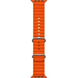 Cosmostech Akıllı Saat Watch için Uyumlu 42MM 44MM 45MM 49MM 1/2/3/4/5/6/se/7/8/ultra Akıllı Saat Silikon Kordon ve Kayışı Turuncu