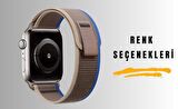 Apple Watch Uyumlu 42MM 44MM 45MM 49MM 1/2/3/4/5/6/se/7/8/ultra Akıllı Saat Silikon Kordon ve Kayışı Trail Loop Koyu Gri(Turuncu)