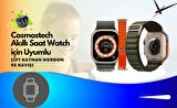 Cosmostech Akıllı Saat Watch için Uyumlu 42MM 44MM 45MM 49MM 1/2/3/4/5/6/se/7/8/ultra Çift Katman Kordon ve Kayışı Beyaz(Kırmızı)