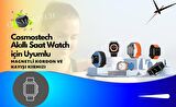 Cosmostech Akıllı Saat Watch için Uyumlu 42MM 44MM 45MM 49MM 1/2/3/4/5/6/se/7/8/ultra Magnetli Kordon ve Kayışı Açık Mavi(Siyah)