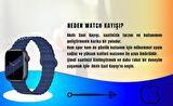 Cosmostech Akıllı Saat Watch için Uyumlu 42MM 44MM 45MM 49MM 1/2/3/4/5/6/se/7/8/ultra Magnetli Kordon ve Kayışı Açık Mavi(Siyah)