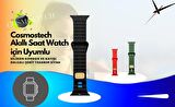 Cosmostech Akıllı Saat Watch için Uyumlu 42MM 44MM 45MM 49MM 1/2/3/4/5/6/se/7/8/ultra Silikon Kordon ve Kayışı Dalgalı Şerit Tasarım Yeşil