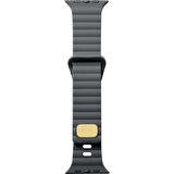 Apple Watch Uyumlu 42MM 44MM 45MM 49MM 1/2/3/4/5/6/se/7/8/ultra Akıllı Saat Silikon Kordon ve Kayışı Dalgalı Şerit Tasarım Koyu Gri