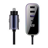 Cosmostech Araba Çakmak Şarj Cihazı 105W 5 Portlu Süper Hızlı Fast Car Charger, Type-C - 4 USB
