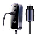 Cosmostech Araba Çakmak Şarj Cihazı 105W 5 Portlu Süper Hızlı Fast Car Charger, Type-C - 4 USB