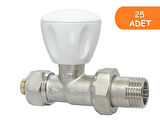 25 Adet ECA RV3 1/2 Düz Radyatör Valfi Pex Petek Havlupan Vanası 602120722