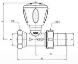 25 Adet ECA RV3 1/2 Düz Radyatör Valfi  Petek Havlupan Vanası 602120725