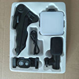 ShopyTech 5i 1 Arada Mikrofonlu LED Işıklı Vlog Kiti Tabanca Tutuşlu Masaüstü Tripod & Selfie Stick|Telefon/Kamera Uyumlu