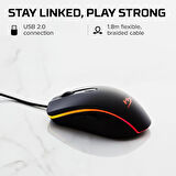 HyperX Pulsefire Surge HX-MC002B Kablolu Oyuncu Mouse Siyah