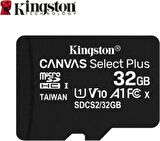 Kingston 32GB MicroSDHC Canvas Select Plus Hafıza Kartı SDCS2/32GB