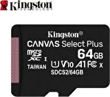 Kingston 64GB MicroSDXC Canvas Select Plus Hafıza Kartı SDCS2/64GB