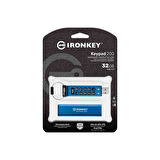 Kingston IKKP200/32GB 32 GB 145-115 Mb/s IronKey Keypad 200 140-3 LVL 3 USB 3.0 Flash Bellek