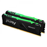 Kingston KF432C16BB2AK2/64TR 64 GB (2x32) DDR4 3200Mhz CL16 Beast RGB Bilgisayar Bellek