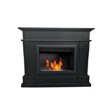 ReHome Korflame Legno Siyah Bacasız Şömine