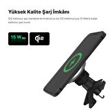 Xenon Smart Araç İçi Telefon Tutucu Qi2 Uyumlu Kablosuz Şarj Standı X6401