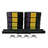 Tan Spor 30 Kg Z BAR ve Dambıl SETİ Dambıl  - Dumbell Ağırlık Halter  Set (Sarı KAPAKLI)
