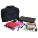 Remus Siyah Kırmızı Detaylı Askılı Laptop Notebook Evrak Çantası Unisex