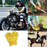 REMUS SANCHES GLOVE DANA DERİS BUSHCRAFT OUTDOOR SPOR, KAMP, YANMAZ DANA DERİSİ ELDİVEN L&XL BEDEN