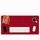 Modica Lindos - Vegan Deri Mat, Masa Pedi, Büyük Mouse Pad, Ofis için Mat, Su Geçirmez Mat