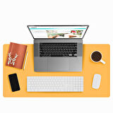 Modica Lindos - Vegan Deri Mat, Masa Pedi, Büyük Mouse Pad, Ofis için Mat, Su Geçirmez Mat