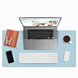 Modica Lindos - Vegan Deri Mat, Masa Pedi, Büyük Mouse Pad, Ofis için Mat, Su Geçirmez Mat