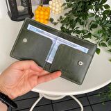 Modica Sazara – Hakiki Deri Süper İnce Minimalist Cüzdan, Modern Tasarım, Slim Kartlık