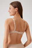 Kadın Ten 6045 Milan Push Up Dolgulu Micro Sütyen (TAK - ÇIKAR ASKILI)
