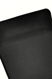 Siyah Desensiz Bilek Destekli Kaymaz Taban Bilgisayar Notebook Düz Mouse Pad - Bileklikli Mauspad