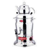 Işıkgaz Silverinox 7 Litre Çift Demlik Çay Semaveri Otomatı Makinesi