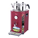 Işıkgaz Silverinox Elit Jumbo 13 Litre 2 Demlikli Çay Kazanı Makinesi