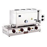 Işıkgaz Silverinox Lpg Tüp + Elektrikli 60 Litre 4 Demlikli Çay Kazanı