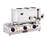 Işıkgaz Silverinox Lpg Tüp + Elektrikli 40 Litre 3 Demlikli Çay Kazanı
