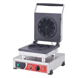Işıkgaz Silverinox Endüstriyel Elektrikli Tekli Çiçek Waffle Makinesi