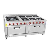 Himaksan Endüstriyel 200x100 Cm 7+2 Doğalgazlı 7 Li Kuzine Ocak