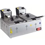 Karacasan Endüstriyel 5000 Wat Çiftli 5+5 Litre Elektrikli Fritöz