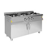 Karacasan Endüstriyel 140x60 Cm Lpg Tüplü 3 Lü Dolaplı Kuzine Ocak