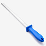 12 no Kalın Balık Sırtı Oval Bıçak Bileyici Masat 30 Cm Mavi