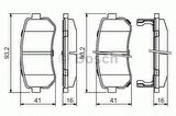 Bosch Arka Fren Balata Takımı 2010-2015 Kia Sportage 1.6 Gdi ile uyumlu