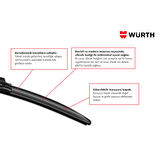 Würth Muz Silecek Takımı Honda Civic FD6 2006-2012 ile uyumlu